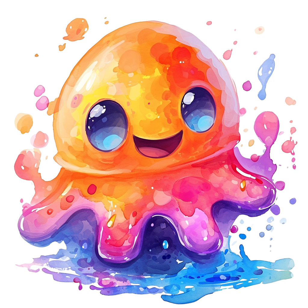 Happy Colorful Octopus Clipart