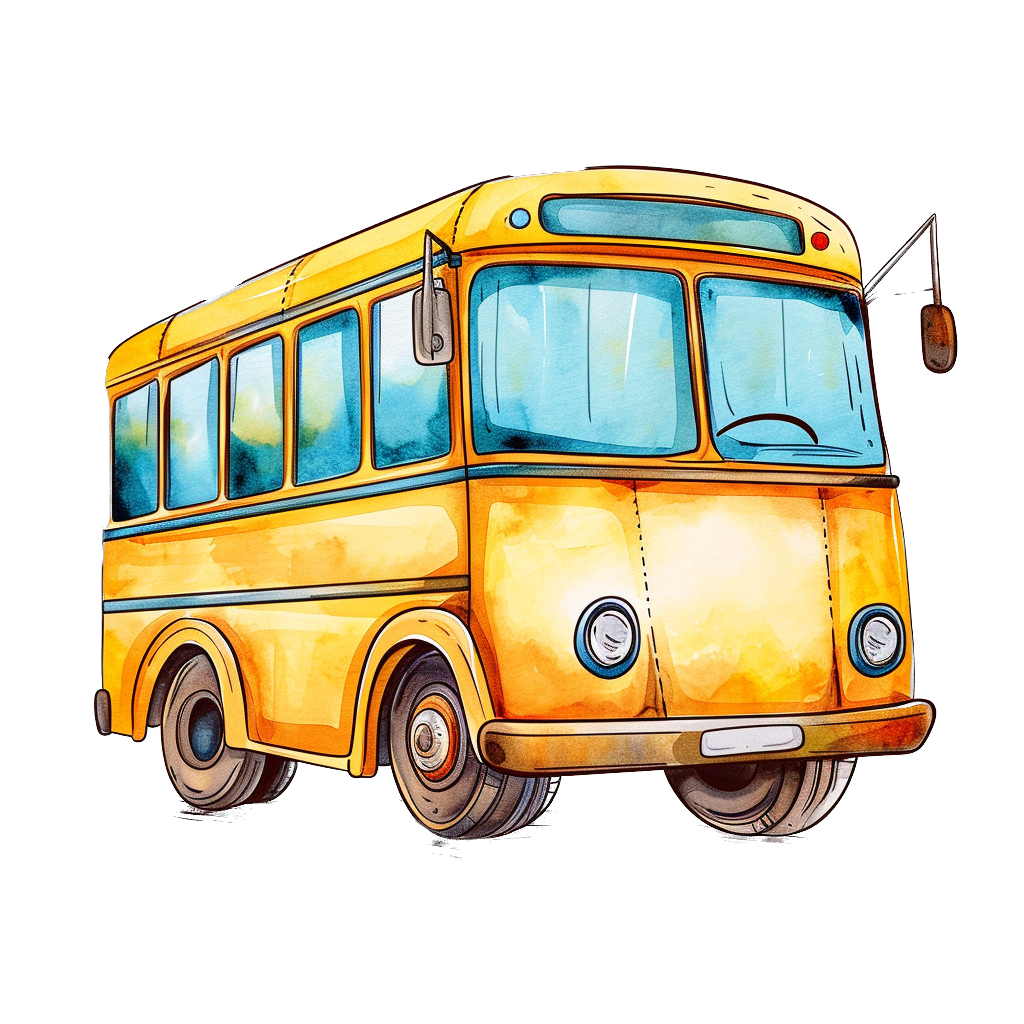 Yellow bus clipart